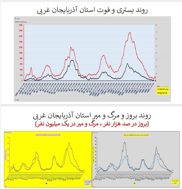 وضعیت کرونا در ایران در صدمین هفته همهگیری/۴ استان بدون فوتی در هفته گذشته