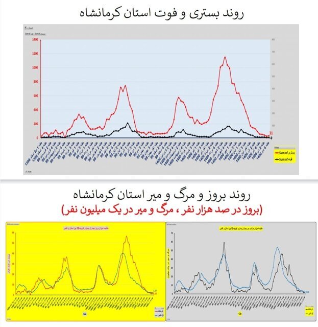 وضعیت کرونا در ایران در صدمین هفته همهگیری/۴ استان بدون فوتی در هفته گذشته