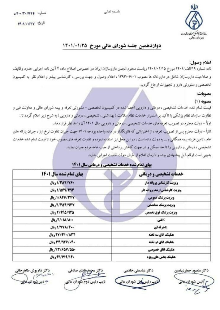 چالش جدی افزایش واقعی تعرفه ها برای بیمارانی که بیمه ندارند / دولت حمایت کند