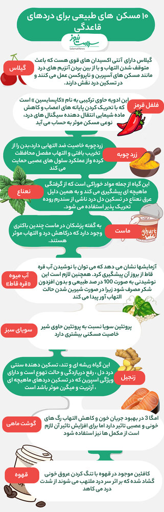 10 مسکن طبیعی برای دردهای قاعدگی