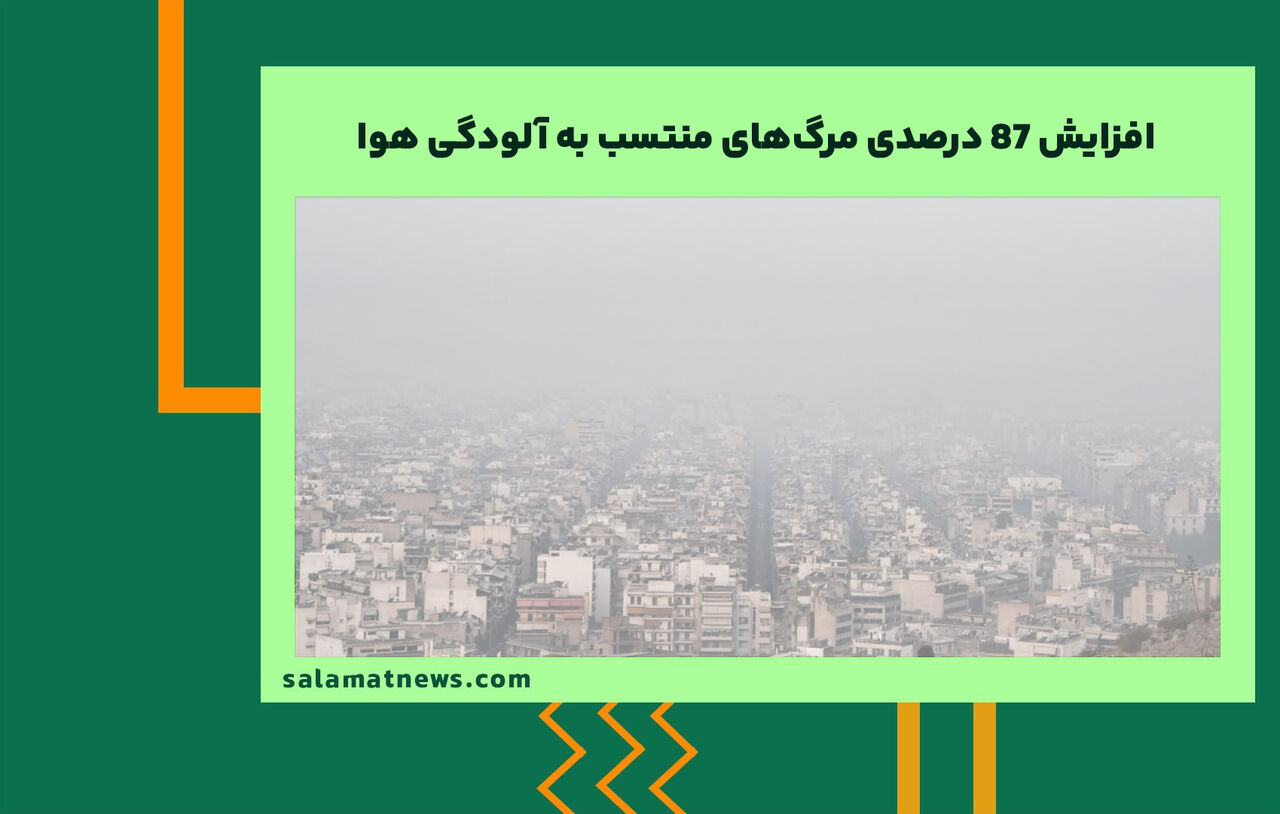 افزایش ۸۷ درصدی مرگهای منتسب به آلودگی هوا  افزایش ۸۷ درصدی مرگهای منتسب به آلودگی هوا