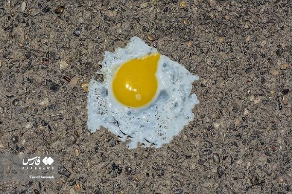 تخم مرغ پزان در گرمای ۴۹ درجه‌ای آبادان! +عکس