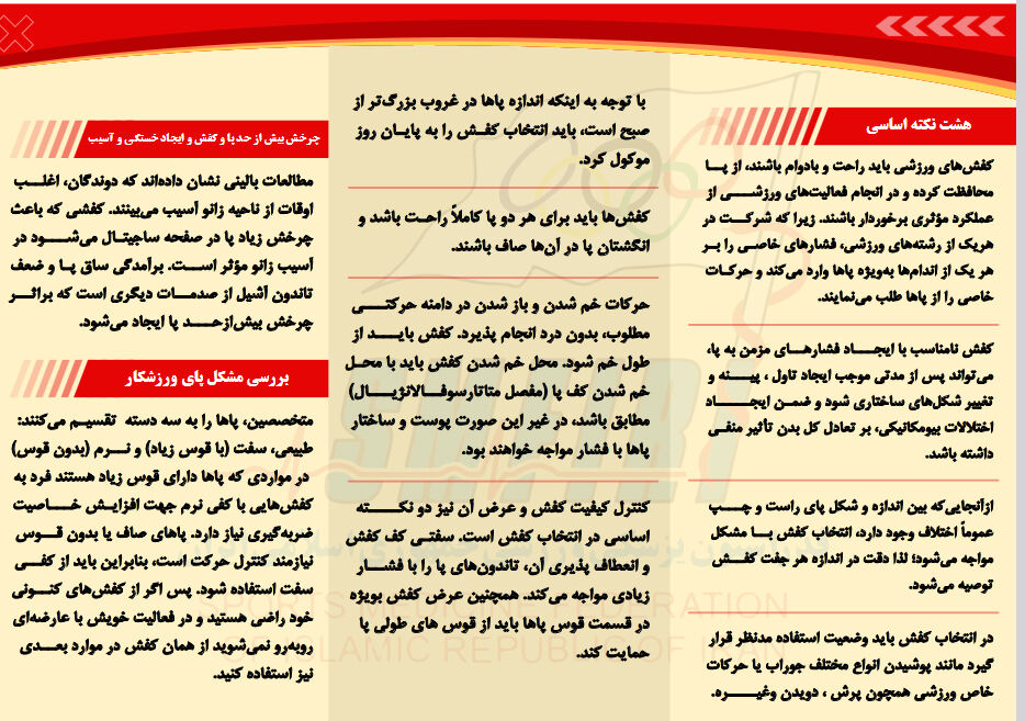 اینفوگرافیک/هشت نکته اساسی برای انتخاب کفش ورزشی