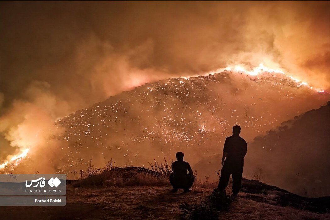 تصاویر ترسناکی از آتش سوزیِ پاوه