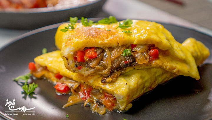 املت تخم مرغ قارچ