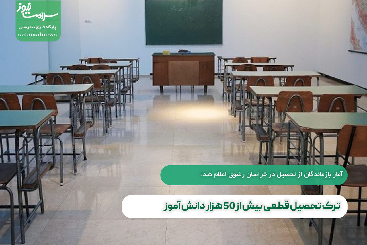 ترک تحصیل قطعی بیش از 50 هزار دانش آموز  ترک تحصیل قطعی بیش از 50 هزار دانش آموز