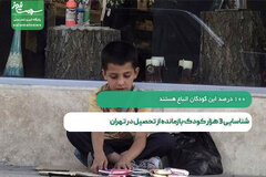 شناسایی ۳ هزار کودک بازمانده از تحصیل در تهران