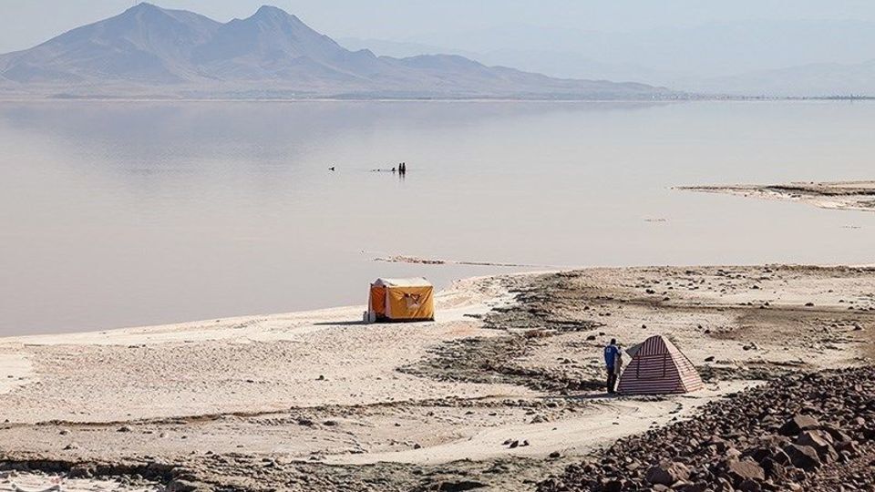 دریاچه ارومیه در پایین‌ترین سطح تراز خود قرار دارد