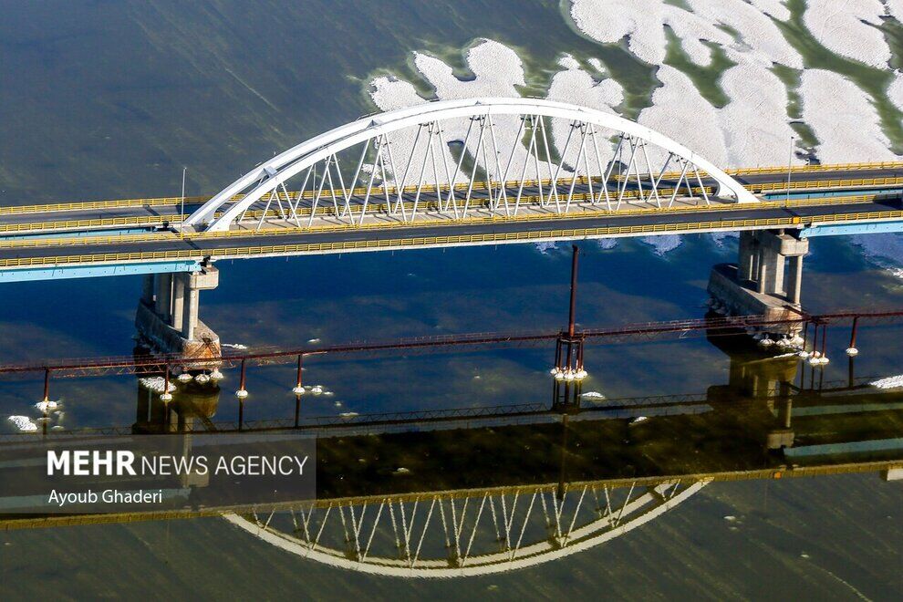 (تصاویر) دریاچه خشک شده ارومیه