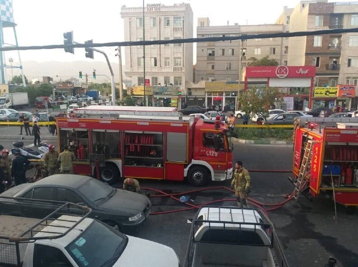 آتش‌سوزی ساختمان اداری در شرق تهران؛ ۳۰ نفر نجات یافتند