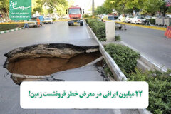 ۲۲ میلیون ایرانی در معرض خطر فرونشست زمین!