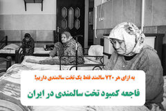 فاجعه کمبود تخت سالمندی در ایران/به ازای هر 720 سالمند فقط یک تخت سالمندی داریم!
