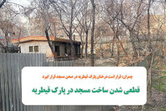 قطعی شدن ساخت مسجد در پارک قیطریه