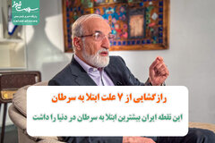 رازگشایی از ۷ علت ابتلا به سرطان/ این نقطه ایران بیشترین ابتلا به سرطان در دنیا را داشت
