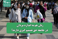 زنان هم به اندازه مردان در جامعه حق تصمیم گیری دارند!