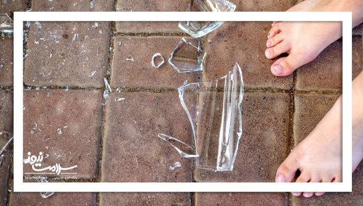 مراحل خارج کردن شیشه از پا مراحل خارج کردن شیشه از پا