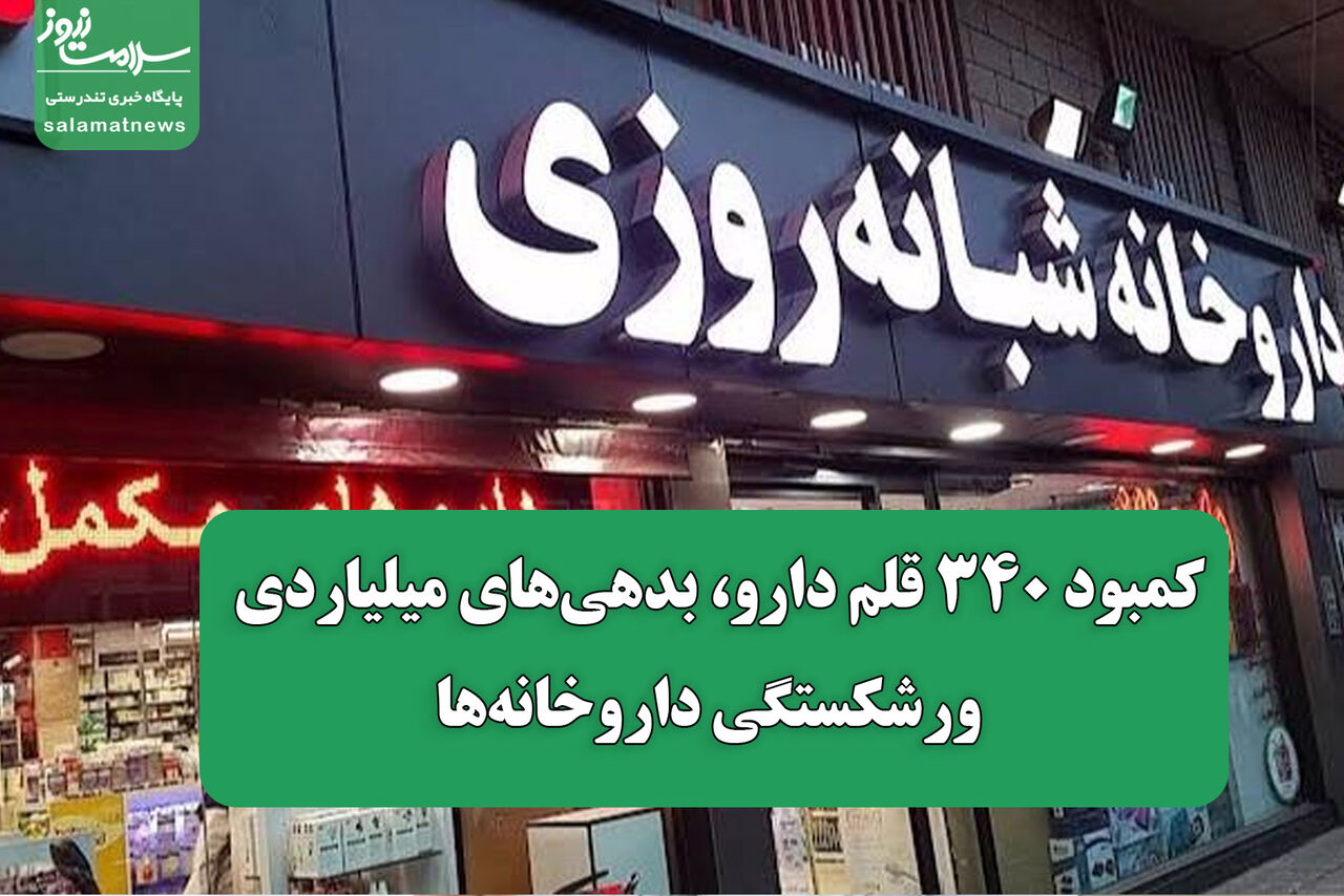 کمبود ۳۴۰ قلم دارو، بدهیهای میلیاردی و ورشکستگی داروخانهها کمبود ۳۴۰ قلم دارو، بدهیهای میلیاردی و ورشکستگی داروخانهها