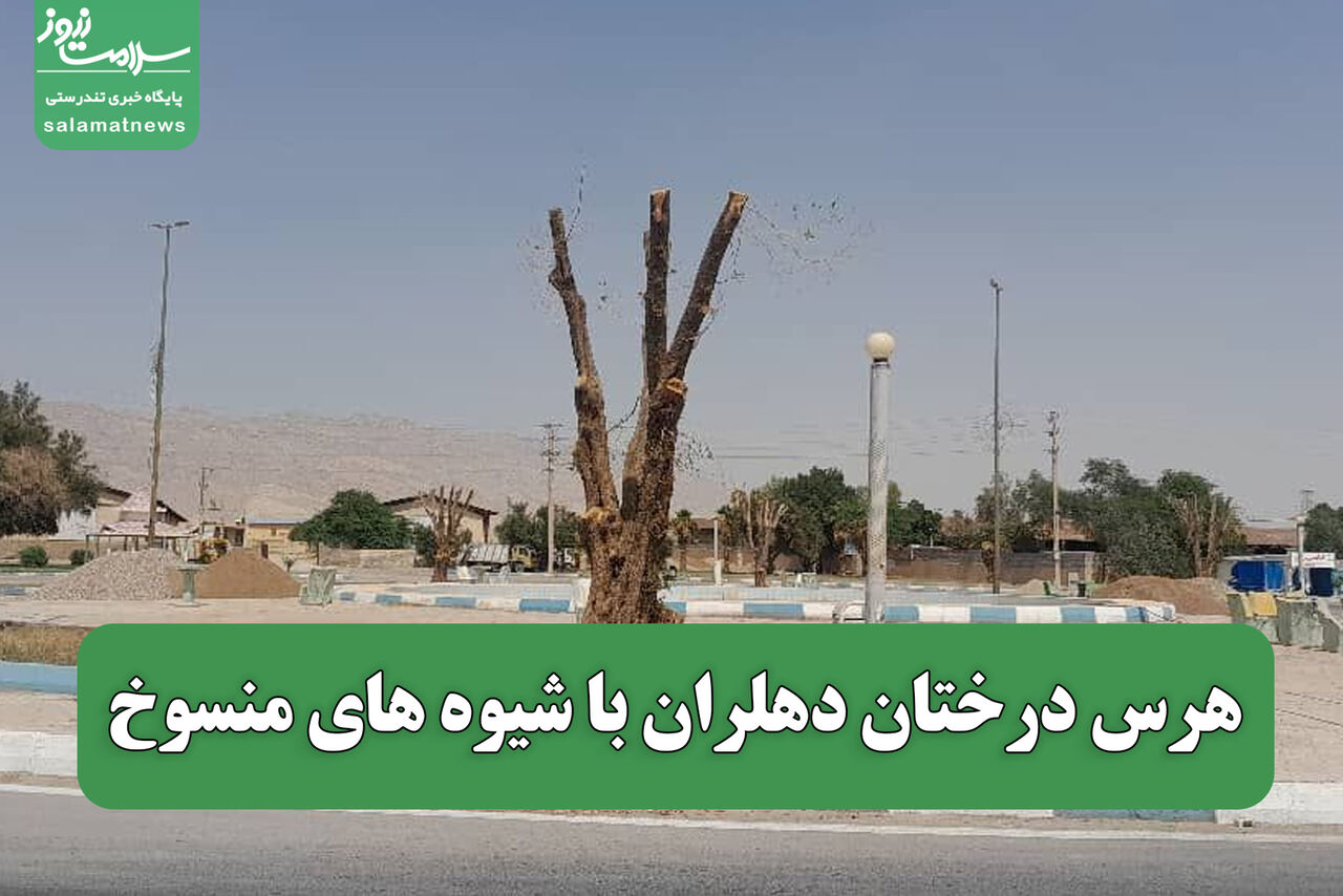 هرس درختان دهلران با شیوه های منسوخ / کانون های ریزگرد فعال می شود هرس درختان دهلران با شیوه های منسوخ / کانون های ریزگرد فعال می شود