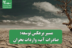 مسیر برعکس توسعه: صادرات آب، واردات بحران