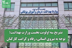 تشریح سه اولویت نخست وزارت بهداشت؛ توجه به نیروی انسانی، رفاه و کرامت کارکنان