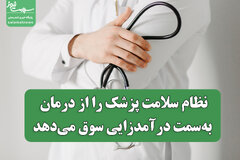 نظام سلامت پزشک را از درمان به‌سمت درآمدزایی سوق می‌دهد