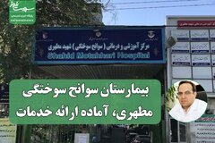 بیمارستان سوانح سوختگی مطهری، آماده ارائه خدمات