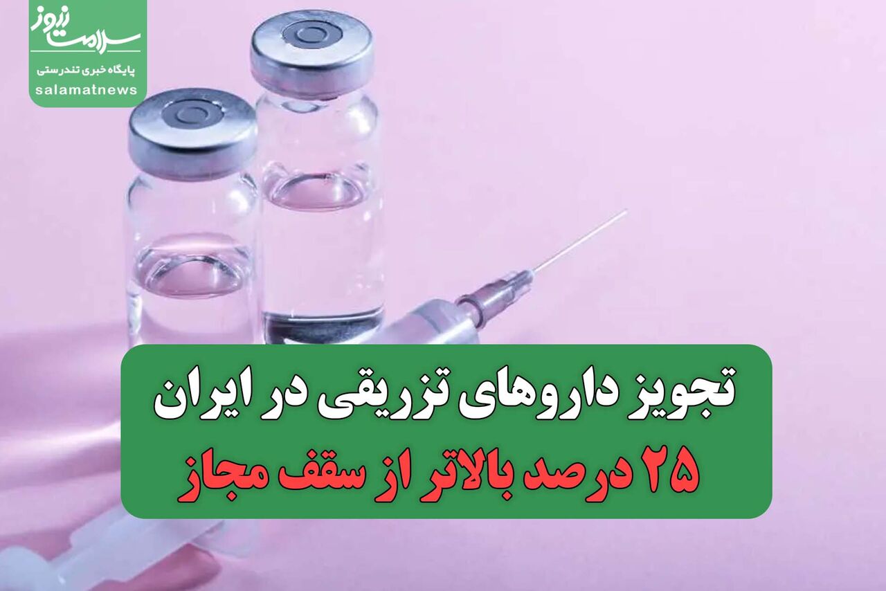 تجویز داروهای تزریقی در ایران ۲۵ درصد بالاتر از سقف مجاز
