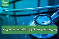 رئیس هیات‌مدیره فدراسیون اقتصاد سلامت مشخص شد