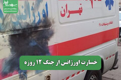خسارت اورژانس از جنگ 12 روزه