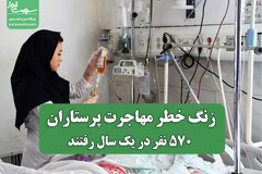 زنگ خطر مهاجرت پرستاران؛ ۵۷۰ نفر در یک سال رفتند