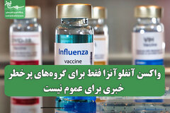 واکسن آنفلوآنزا فقط برای گروه‌های پرخطر؛ خبری برای عموم نیست