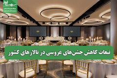 تبعات کاهش جشنهای عروسی در تالارهای کشور