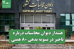 هشدار دیوان محاسبات درباره تاخیر در تسویه بدهی ۸۰ همتی