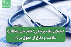 استقلال نظام پزشکی؛ کلید حل مشکلات سلامت و دفاع از حقوق مردم