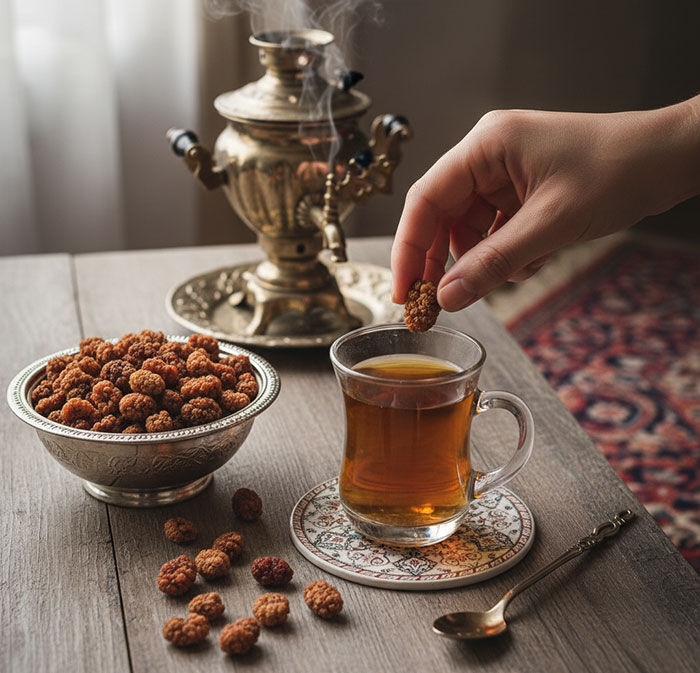 خواص توت خشک با چای