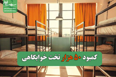 ۵۰ هزار تخت خوابگاهی کم داریم