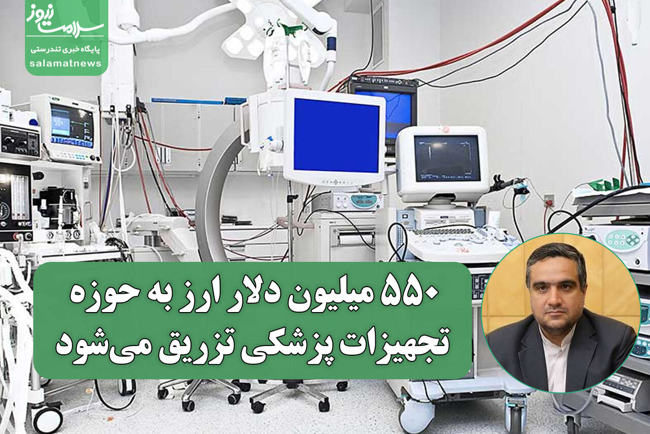 ۵۵۰ میلیون دلار ارز به حوزه تجهیزات پزشکی تزریق می‌شود