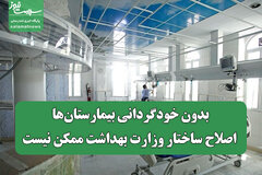 بدون خودگردانی بیمارستان‌ها، اصلاح ساختار وزارت بهداشت ممکن نیست