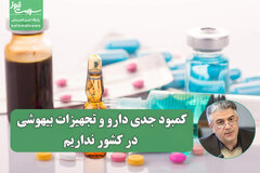 کمبود جدی دارو و تجهیزات بیهوشی در کشور نداریم