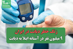 زنگ خطر دیابت در ایران؛ ۹ میلیون نفر در آستانه ابتلا به دیابت