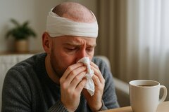 سرماخوردگی بعد از کاشت مو را جدی بگیرید!