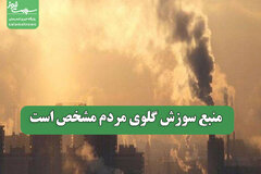 منبع سوزش گلوی مردم مشخص است