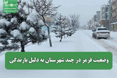 وضعیت قرمز در چند شهرستان به دلیل بارندگی