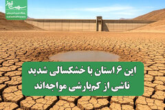 این ۶ استان با خشکسالی شدید ناشی از کم‌بارشی مواجه‌اند