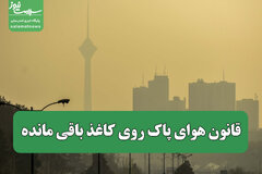 قانون هوای پاک روی کاغذ باقی مانده