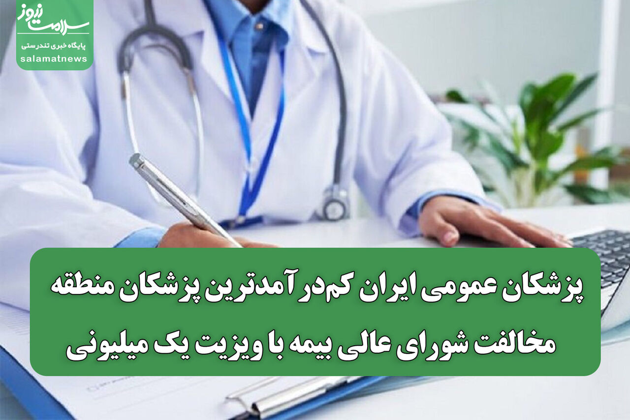 پزشکان عمومی ایران کمدرآمدترین پزشکان منطقه / مخالفت شورای عالی بیمه با ویزیت یک میلیونی پزشکان عمومی ایران کمدرآمدترین پزشکان منطقه / مخالفت شورای عالی بیمه با ویزیت یک میلیونی