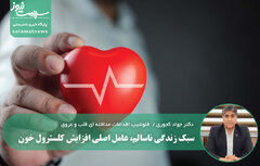 سبک زندگی ناسالم، عامل اصلی افزایش کلسترول خون