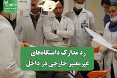 رد مدارک دانشگاه‌های غیرمعتبر خارجی در داخل