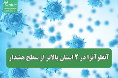 آنفلوآنزا در ۲ استان بالاتر از سطح هشدار