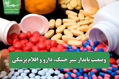 وضعیت پایدار شیر خشک، دارو و اقلام پزشکی